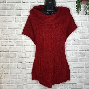 Worthington Cable Knit Sweater, Cowl Neck Short Sleeve Size 3X